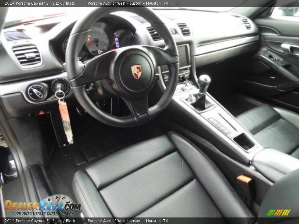 Black Interior - 2014 Porsche Cayman S Photo #17