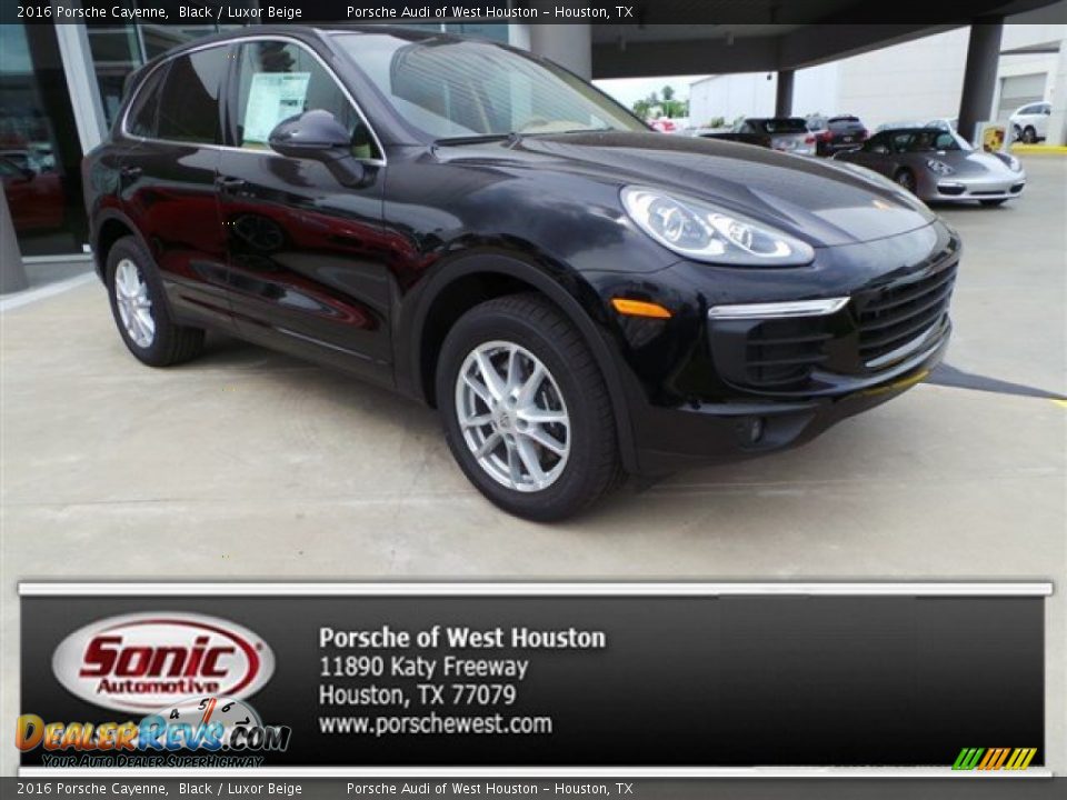 2016 Porsche Cayenne Black / Luxor Beige Photo #1