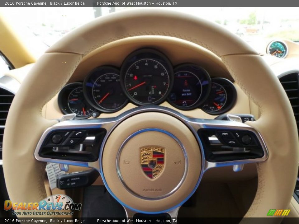 2016 Porsche Cayenne Black / Luxor Beige Photo #24