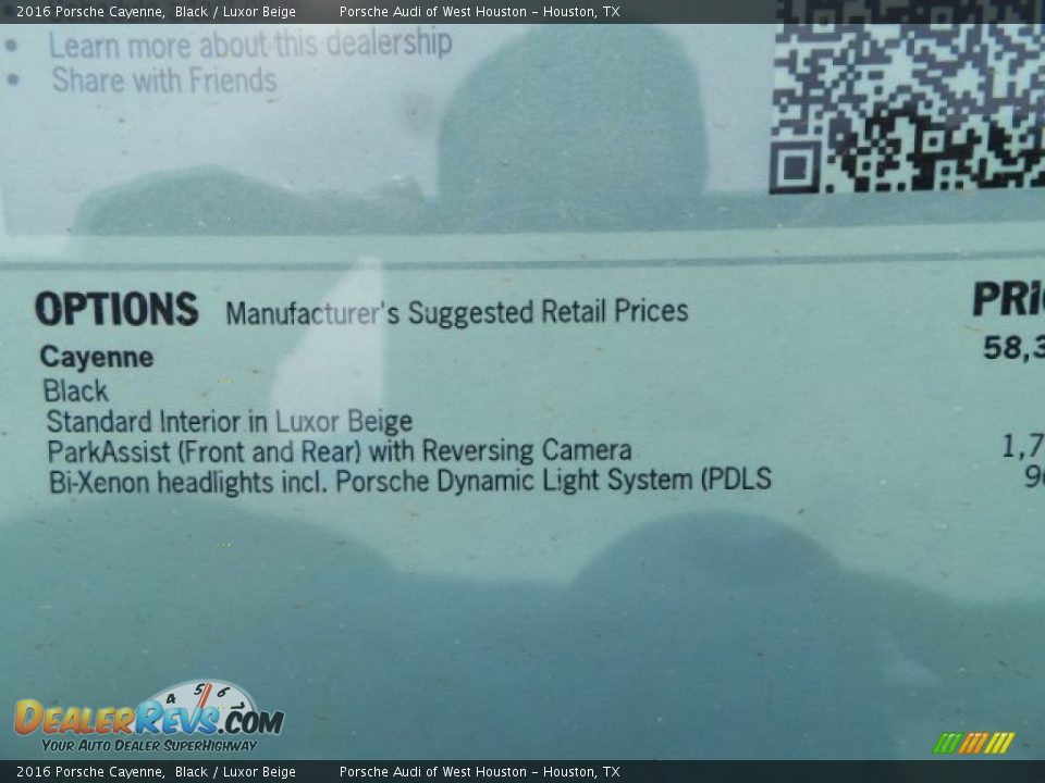 2016 Porsche Cayenne  Window Sticker Photo #35