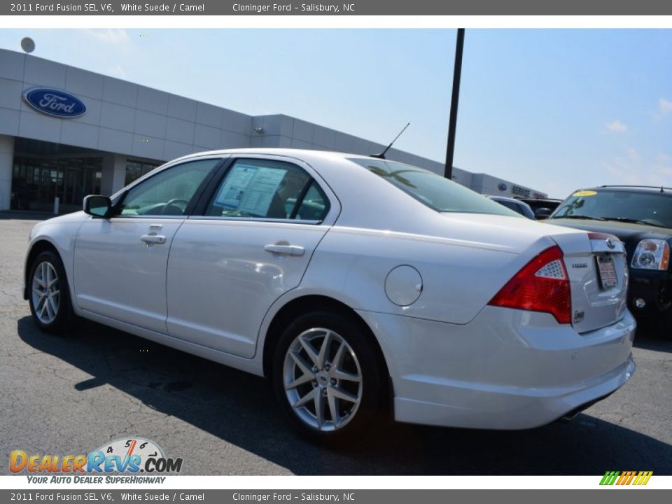 2011 Ford Fusion SEL V6 White Suede / Camel Photo #5