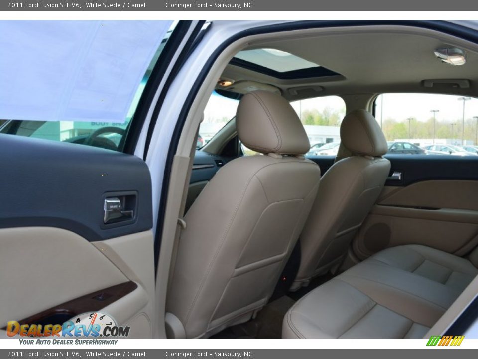 2011 Ford Fusion SEL V6 White Suede / Camel Photo #13
