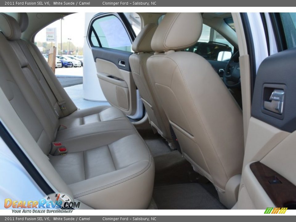 2011 Ford Fusion SEL V6 White Suede / Camel Photo #15