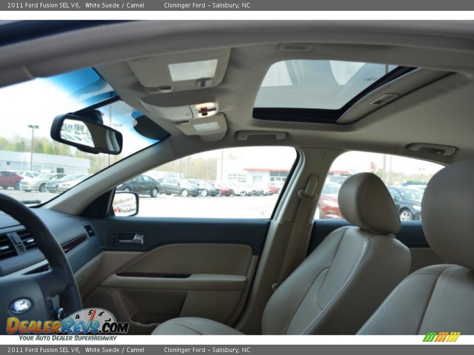 2011 Ford Fusion SEL V6 White Suede / Camel Photo #18