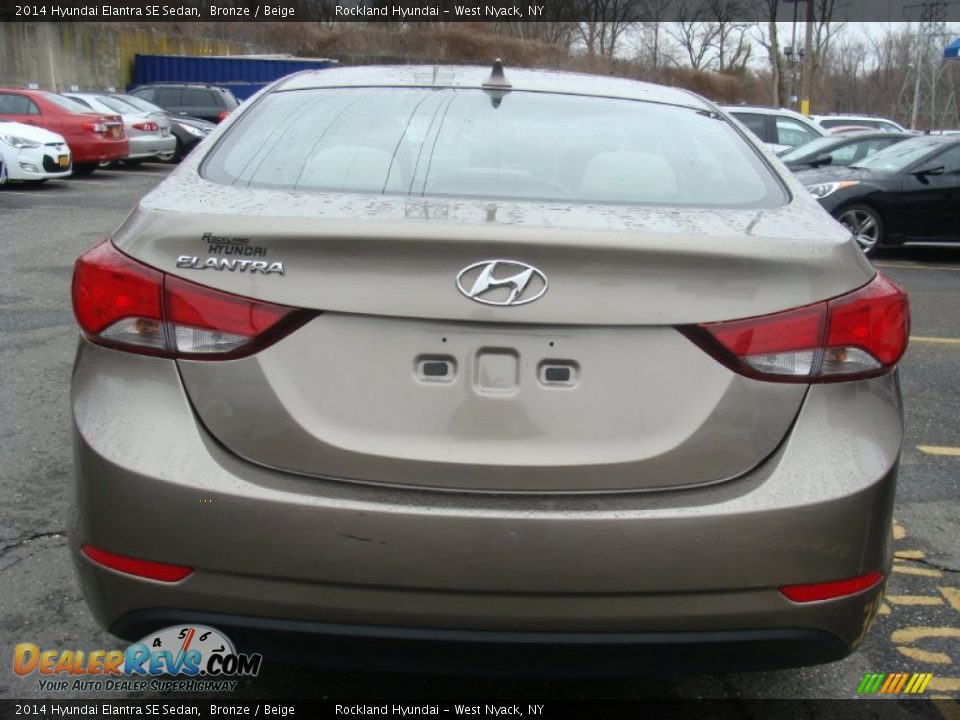 2014 Hyundai Elantra SE Sedan Bronze / Beige Photo #5