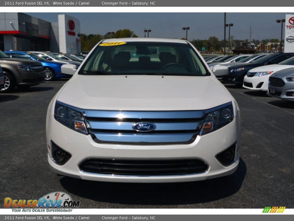 2011 Ford Fusion SEL V6 White Suede / Camel Photo #31