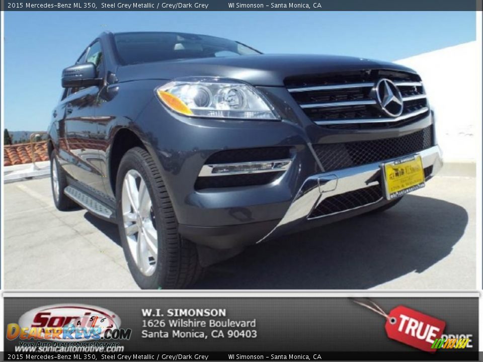 2015 Mercedes-Benz ML 350 Steel Grey Metallic / Grey/Dark Grey Photo #1