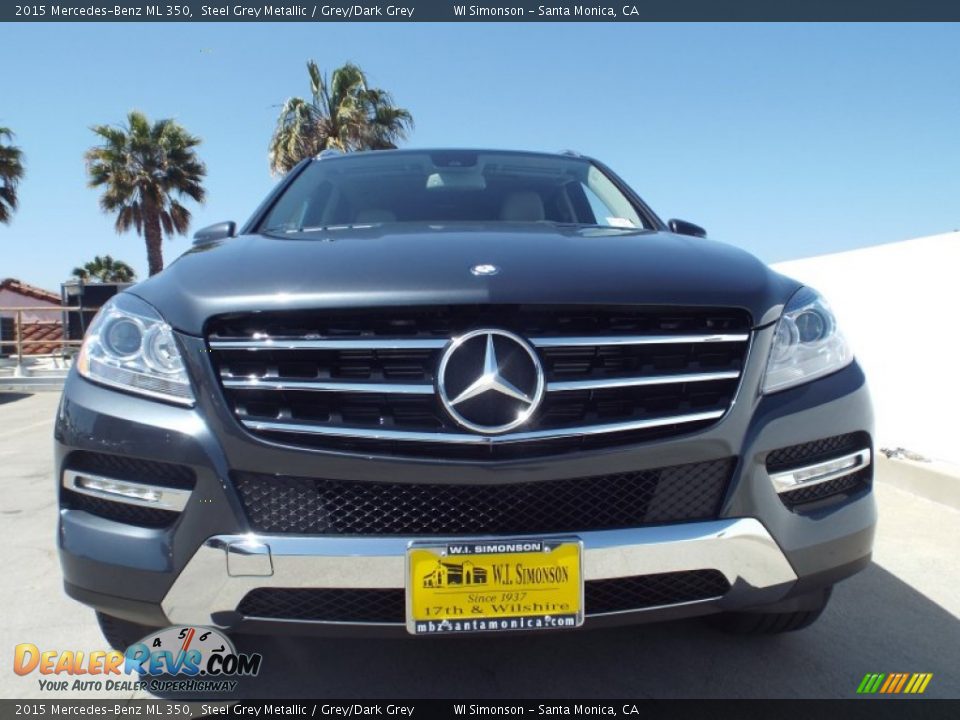2015 Mercedes-Benz ML 350 Steel Grey Metallic / Grey/Dark Grey Photo #2