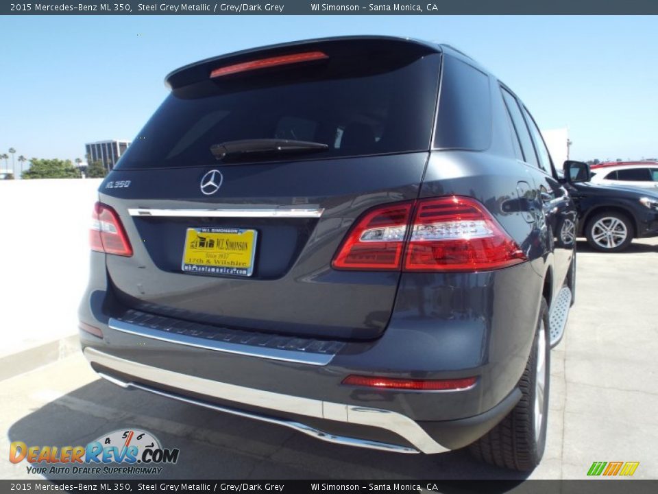 2015 Mercedes-Benz ML 350 Steel Grey Metallic / Grey/Dark Grey Photo #4