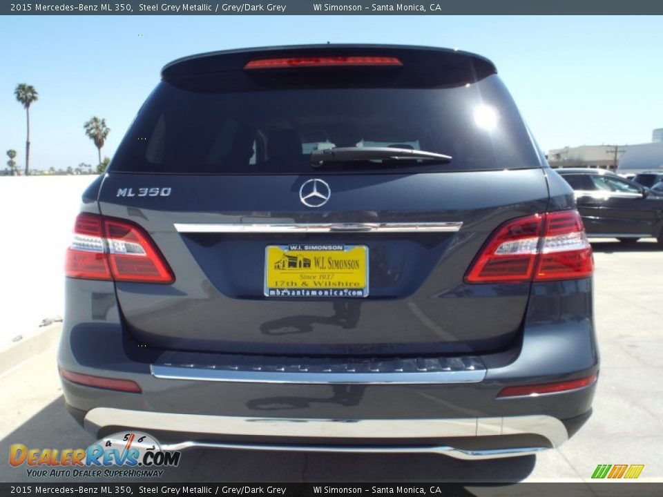 2015 Mercedes-Benz ML 350 Steel Grey Metallic / Grey/Dark Grey Photo #5