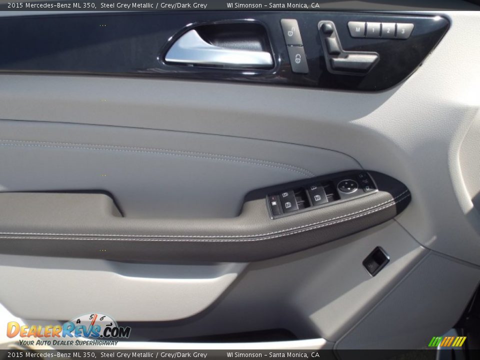 2015 Mercedes-Benz ML 350 Steel Grey Metallic / Grey/Dark Grey Photo #6