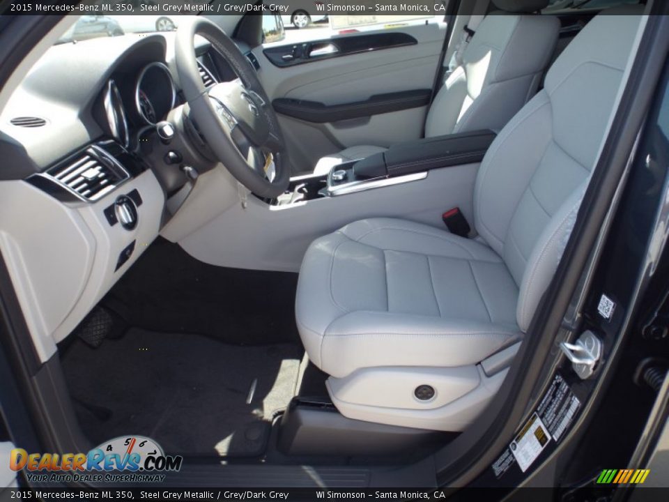2015 Mercedes-Benz ML 350 Steel Grey Metallic / Grey/Dark Grey Photo #7