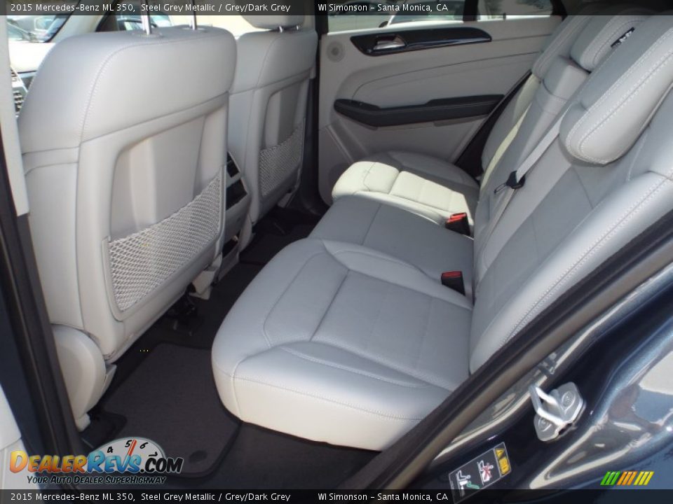 2015 Mercedes-Benz ML 350 Steel Grey Metallic / Grey/Dark Grey Photo #8