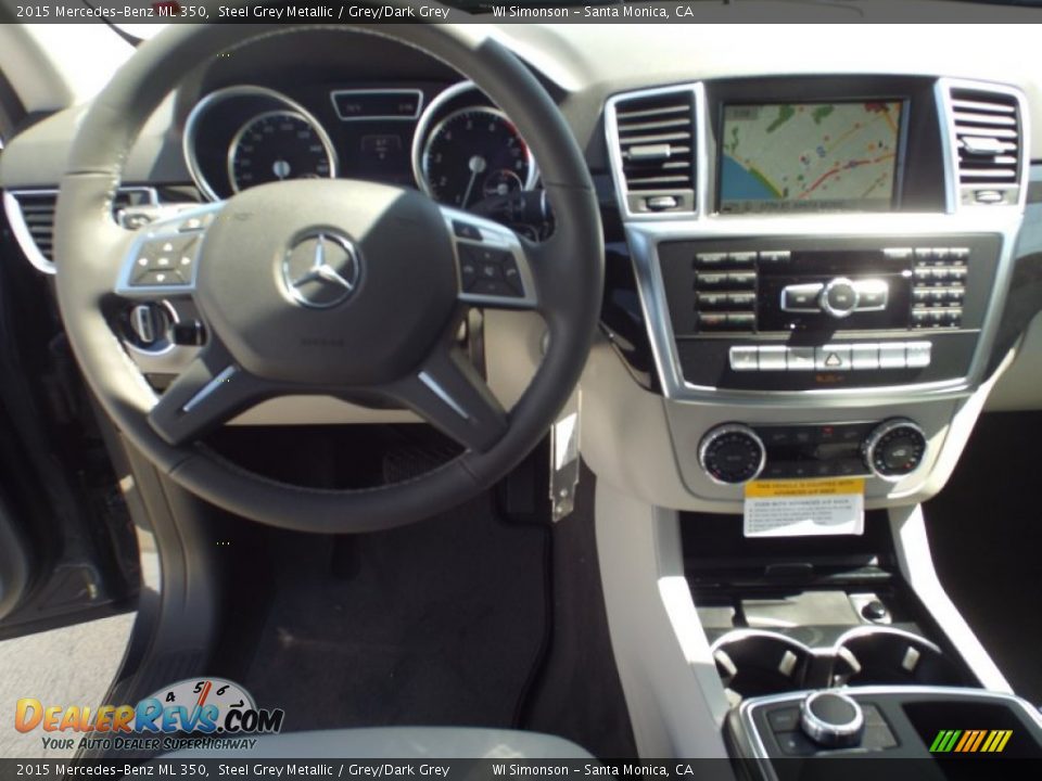 2015 Mercedes-Benz ML 350 Steel Grey Metallic / Grey/Dark Grey Photo #9