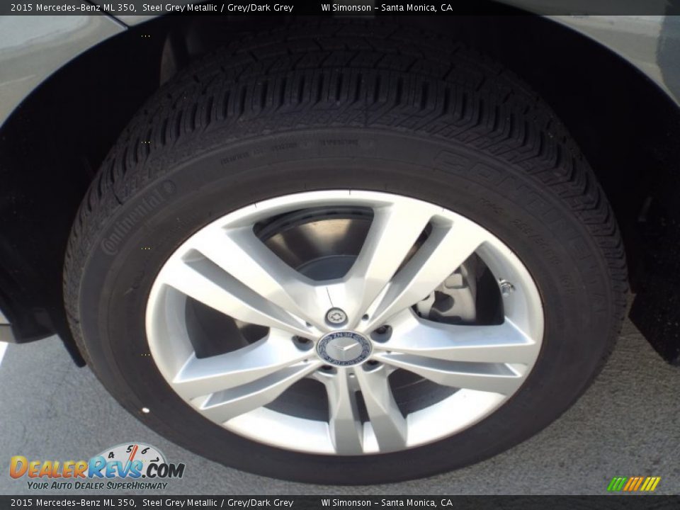 2015 Mercedes-Benz ML 350 Steel Grey Metallic / Grey/Dark Grey Photo #10