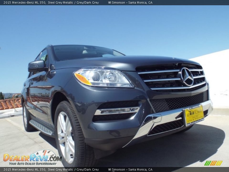 2015 Mercedes-Benz ML 350 Steel Grey Metallic / Grey/Dark Grey Photo #11
