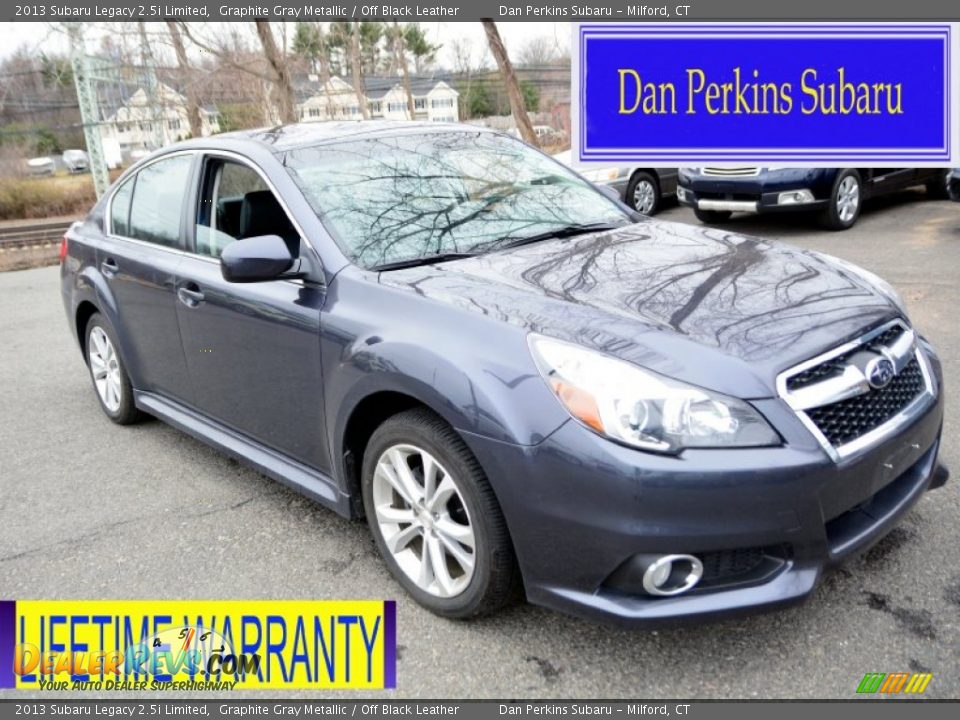2013 Subaru Legacy 2.5i Limited Graphite Gray Metallic / Off Black Leather Photo #1