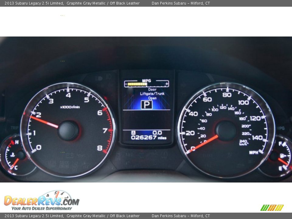 2013 Subaru Legacy 2.5i Limited Graphite Gray Metallic / Off Black Leather Photo #15