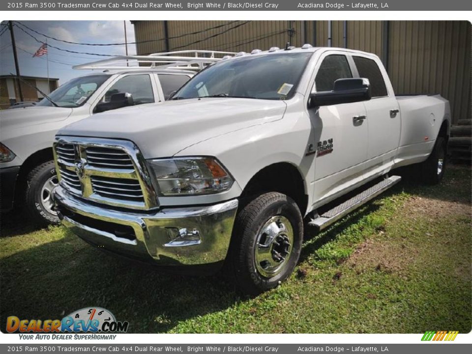 2015 Ram 3500 Tradesman Crew Cab 4x4 Dual Rear Wheel Bright White / Black/Diesel Gray Photo #1