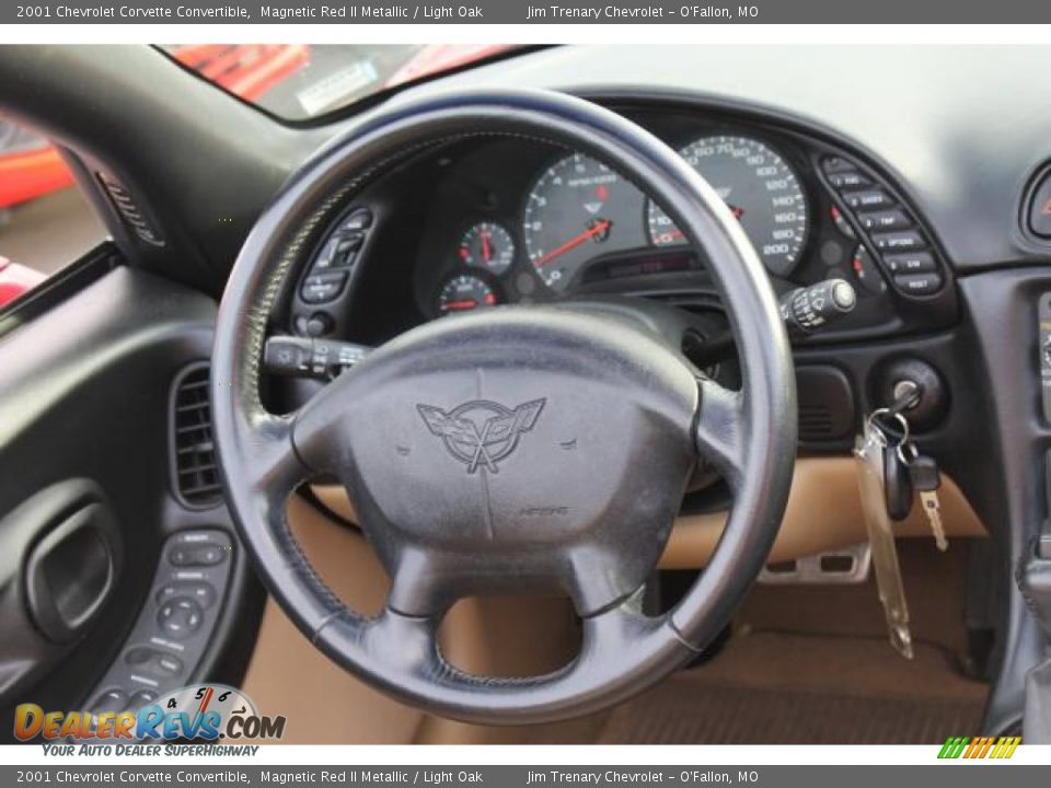 2001 Chevrolet Corvette Convertible Magnetic Red II Metallic / Light Oak Photo #12