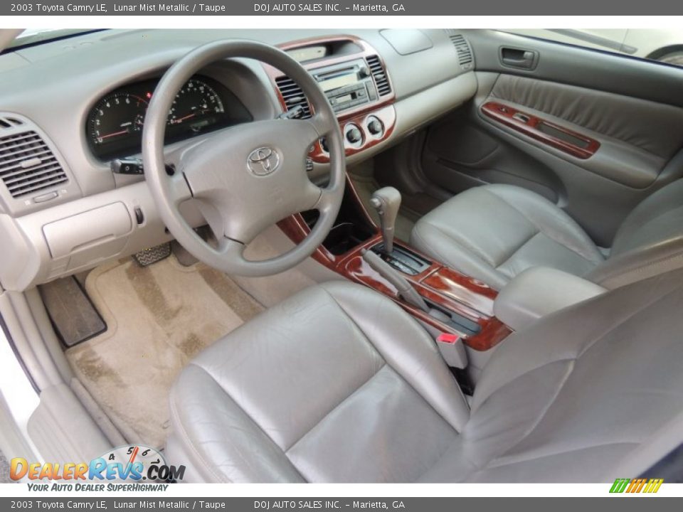 2003 Toyota Camry LE Lunar Mist Metallic / Taupe Photo #18