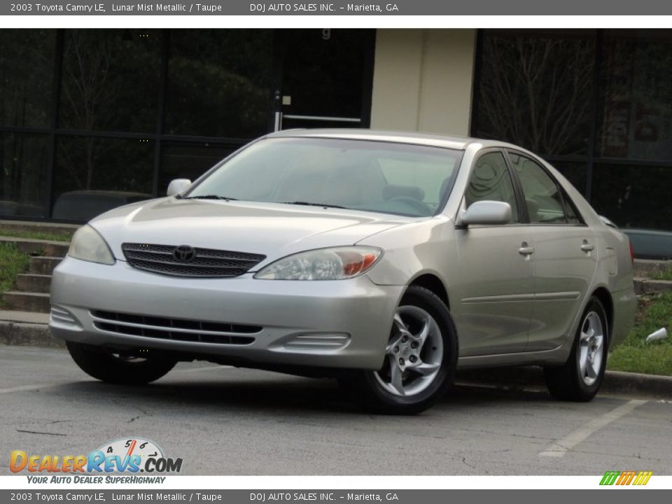 2003 Toyota Camry LE Lunar Mist Metallic / Taupe Photo #25