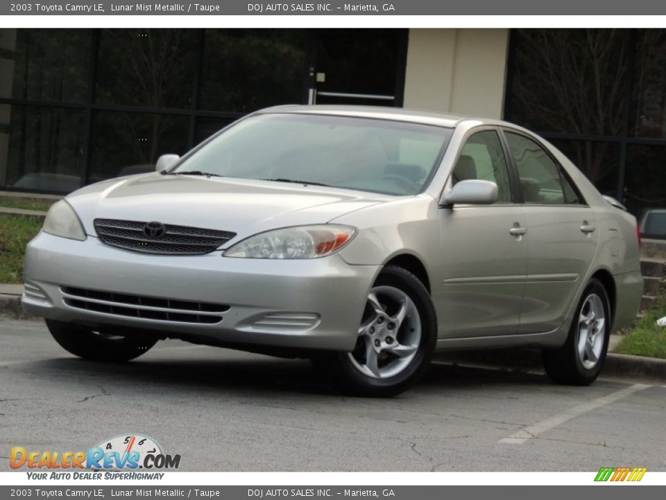 2003 Toyota Camry LE Lunar Mist Metallic / Taupe Photo #26
