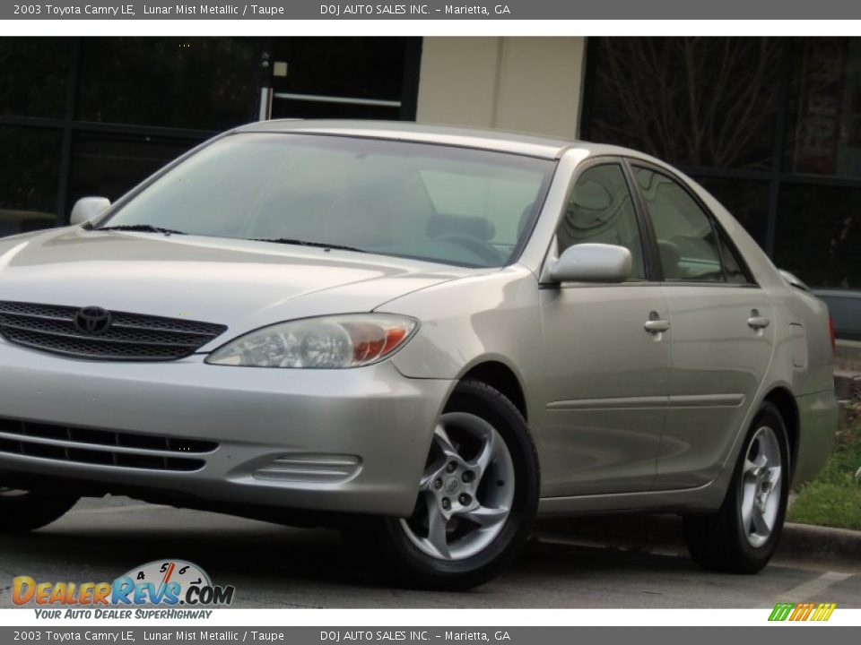 2003 Toyota Camry LE Lunar Mist Metallic / Taupe Photo #27