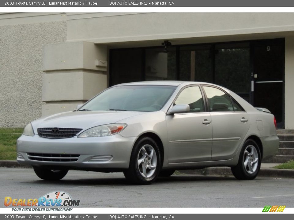 2003 Toyota Camry LE Lunar Mist Metallic / Taupe Photo #29