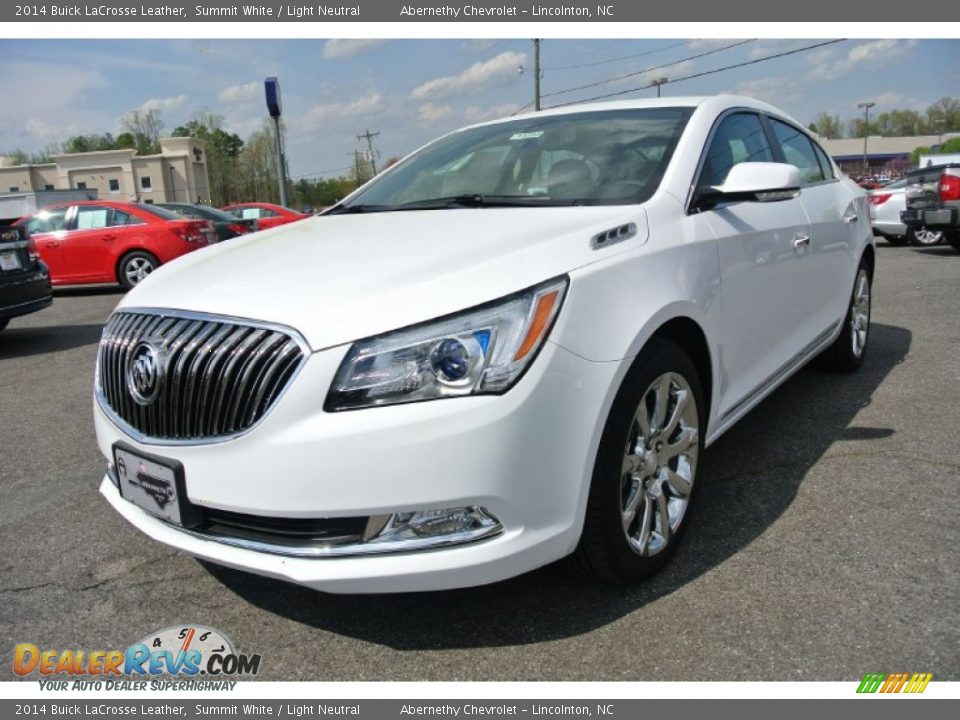 2014 Buick LaCrosse Leather Summit White / Light Neutral Photo #2