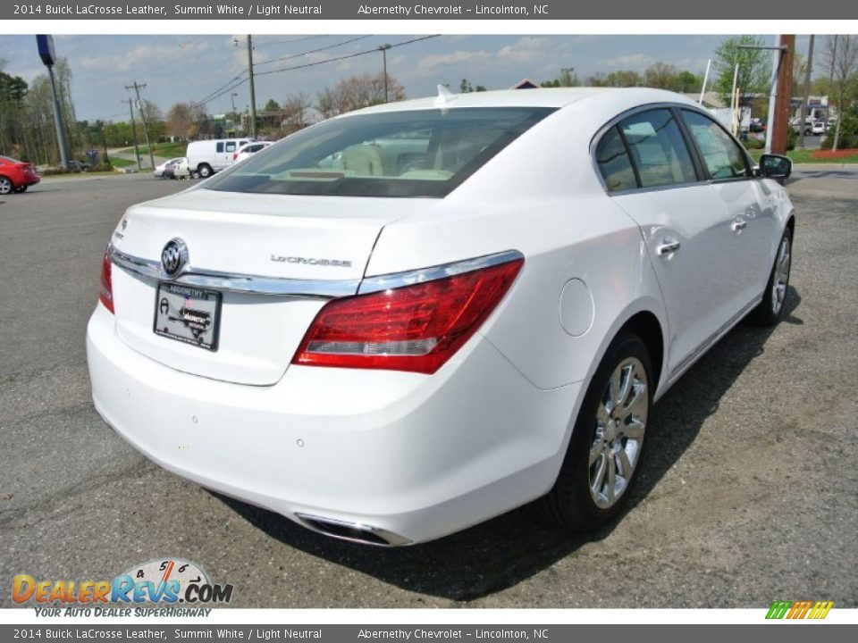 2014 Buick LaCrosse Leather Summit White / Light Neutral Photo #5