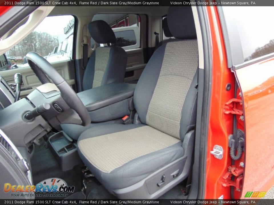 2011 Dodge Ram 1500 SLT Crew Cab 4x4 Flame Red / Dark Slate Gray/Medium Graystone Photo #15