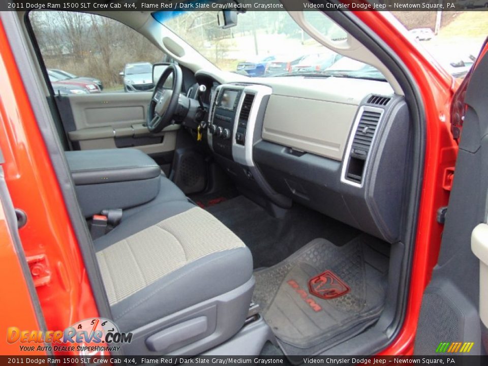 2011 Dodge Ram 1500 SLT Crew Cab 4x4 Flame Red / Dark Slate Gray/Medium Graystone Photo #18