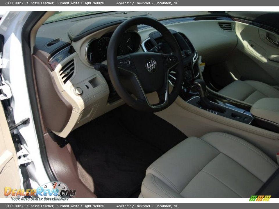 2014 Buick LaCrosse Leather Summit White / Light Neutral Photo #22
