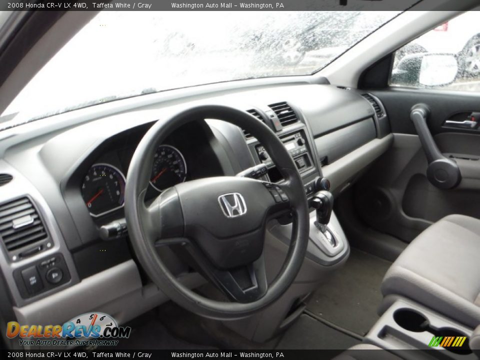 2008 Honda CR-V LX 4WD Taffeta White / Gray Photo #11
