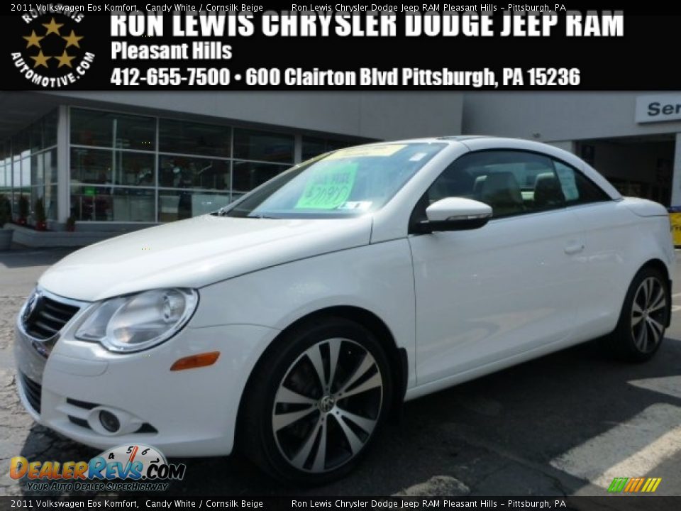 2011 Volkswagen Eos Komfort Candy White / Cornsilk Beige Photo #1