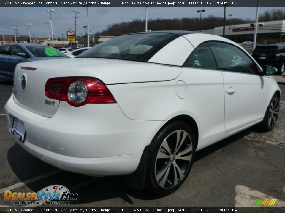2011 Volkswagen Eos Komfort Candy White / Cornsilk Beige Photo #4