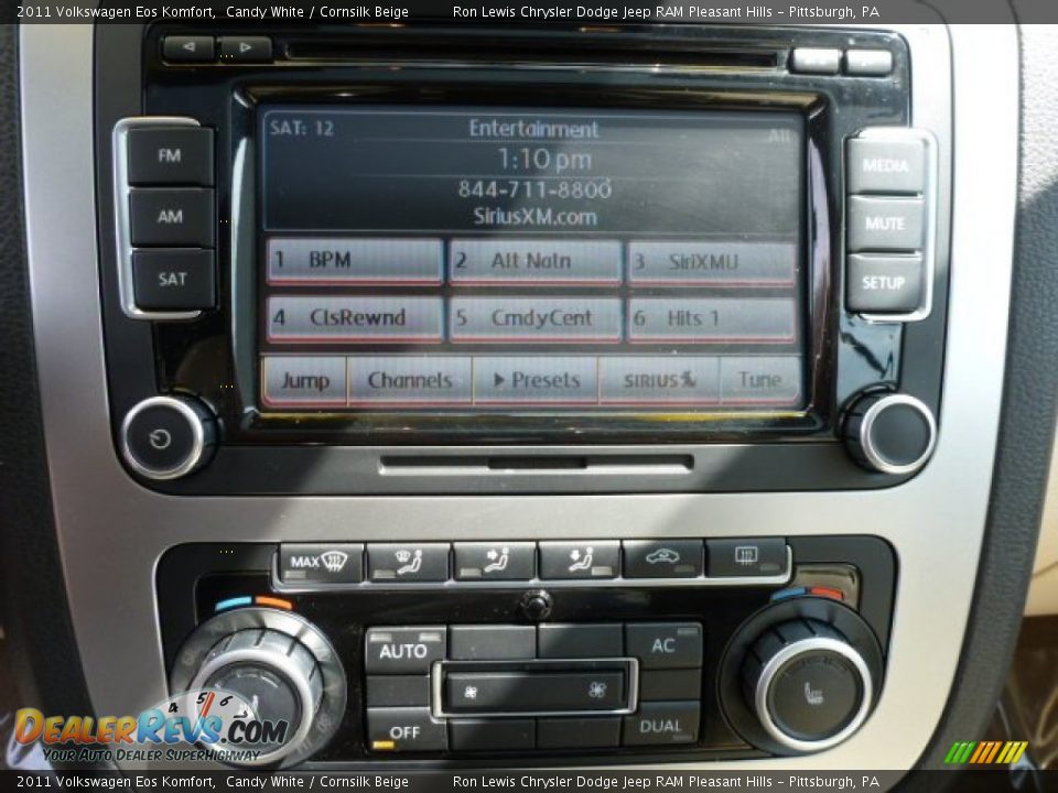 2011 Volkswagen Eos Komfort Candy White / Cornsilk Beige Photo #15