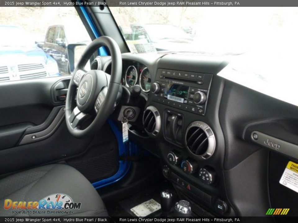 2015 Jeep Wrangler Sport 4x4 Hydro Blue Pearl / Black Photo #8