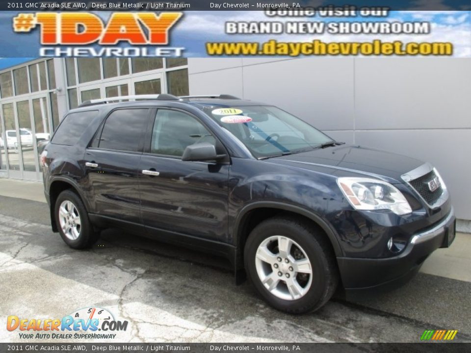 2011 GMC Acadia SLE AWD Deep Blue Metallic / Light Titanium Photo #1