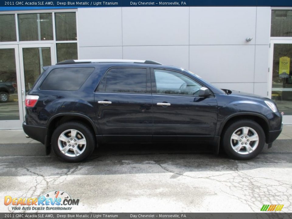 2011 GMC Acadia SLE AWD Deep Blue Metallic / Light Titanium Photo #2