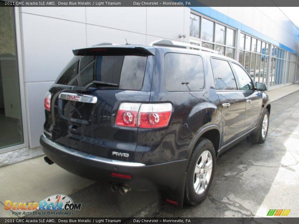 2011 GMC Acadia SLE AWD Deep Blue Metallic / Light Titanium Photo #4