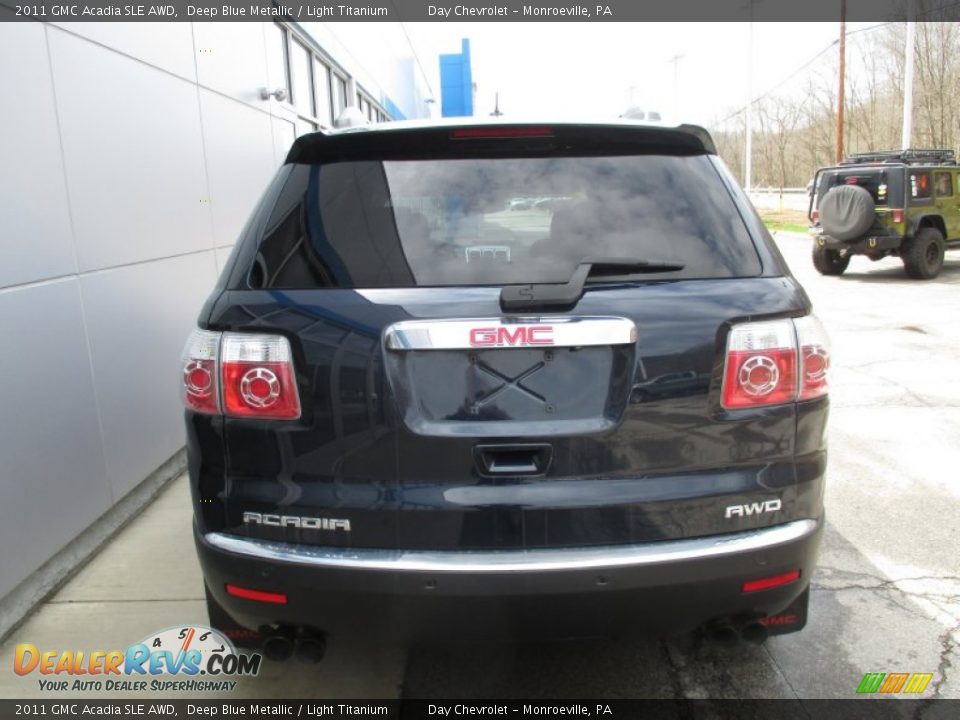 2011 GMC Acadia SLE AWD Deep Blue Metallic / Light Titanium Photo #5