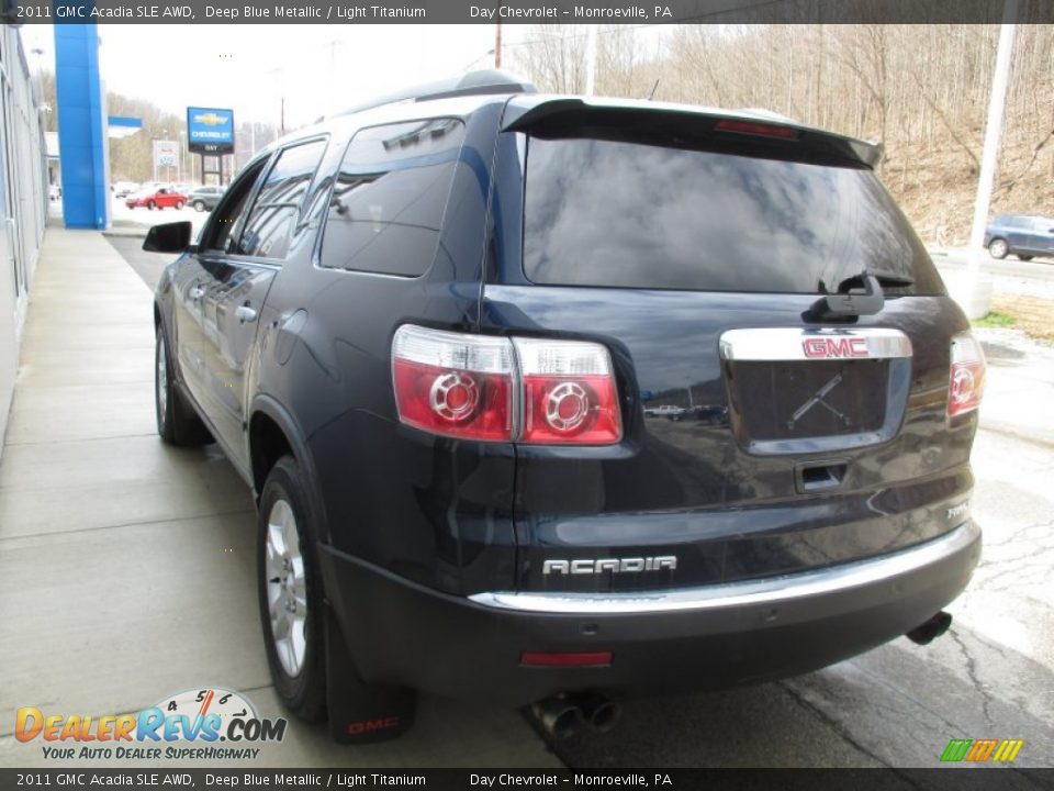 2011 GMC Acadia SLE AWD Deep Blue Metallic / Light Titanium Photo #6
