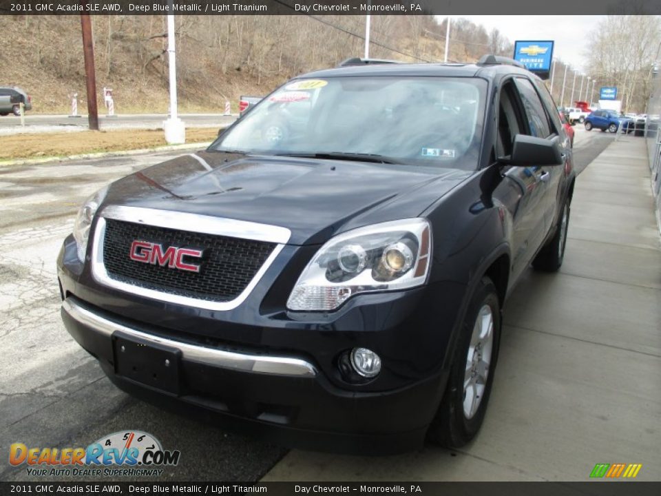 2011 GMC Acadia SLE AWD Deep Blue Metallic / Light Titanium Photo #9