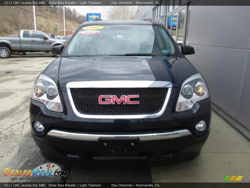 2011 GMC Acadia SLE AWD Deep Blue Metallic / Light Titanium Photo #11