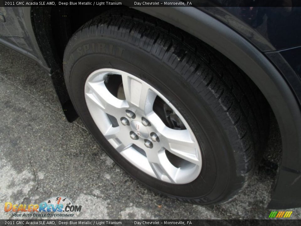 2011 GMC Acadia SLE AWD Deep Blue Metallic / Light Titanium Photo #13