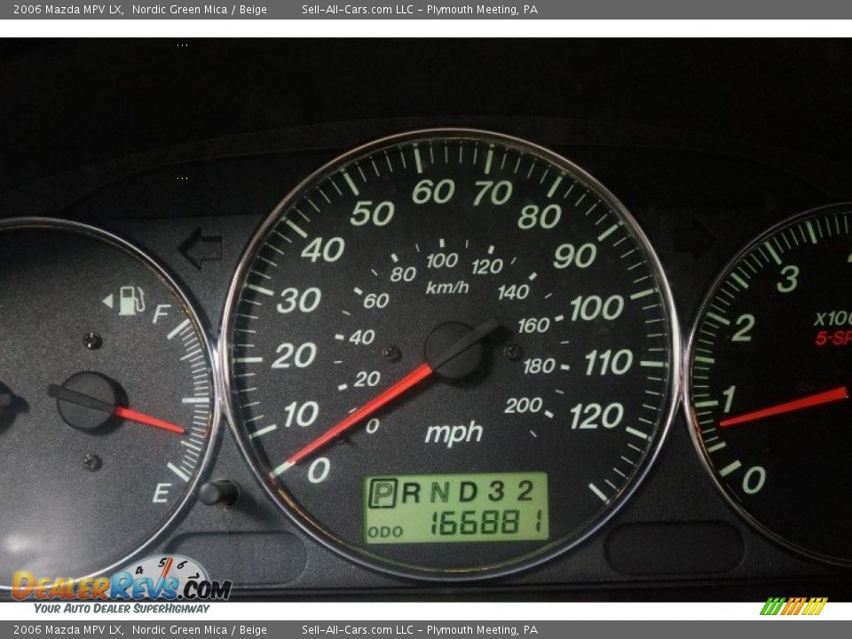 2006 Mazda MPV LX Nordic Green Mica / Beige Photo #25