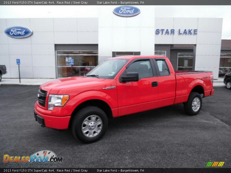 2013 Ford F150 STX SuperCab 4x4 Race Red / Steel Gray Photo #1
