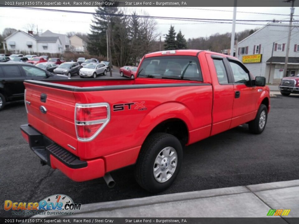 2013 Ford F150 STX SuperCab 4x4 Race Red / Steel Gray Photo #6